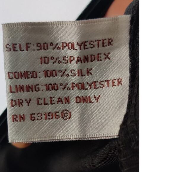 Suzi Chin Velvet Mini Dress With Silk Details Size 6 Fit & Flare Empire Waist - Picture 5 of 10